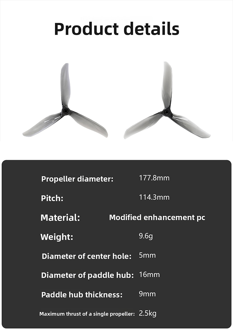 7 Inch Propellers 70*4.5″