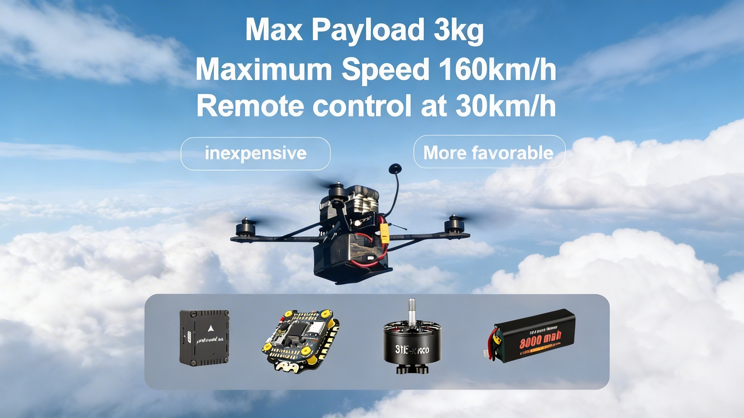 Compact Versatility: Mastering Challenges with the 10-Inch Heavy-Load FPV Drone